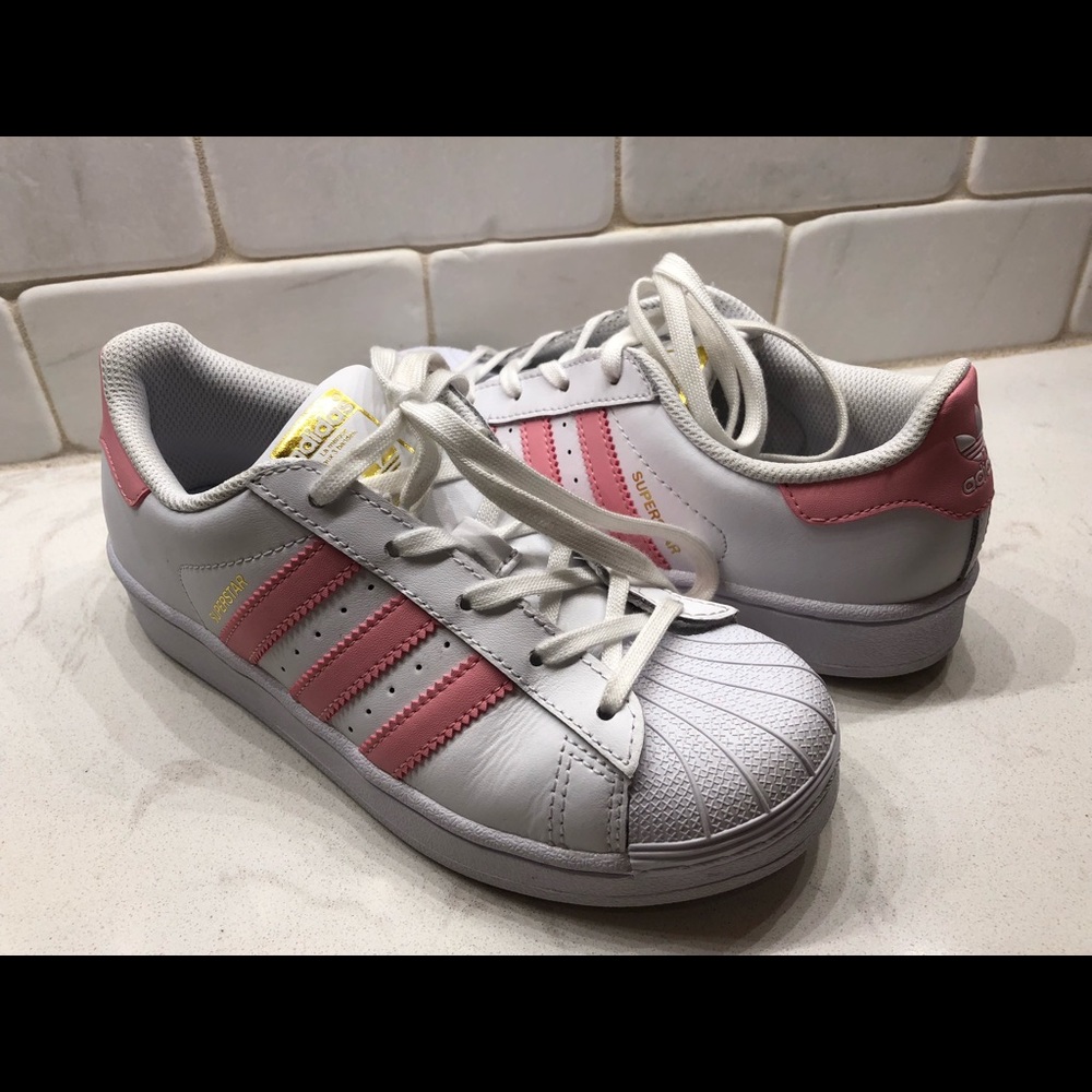 Girls Adidas superstar sneakers size 2 youth